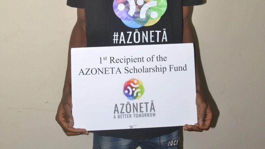 Image of the scholarship recipient recognizing his academic excellence.